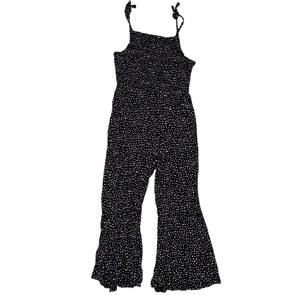 Old Navy Black and White Polka Dot Jumpsuit